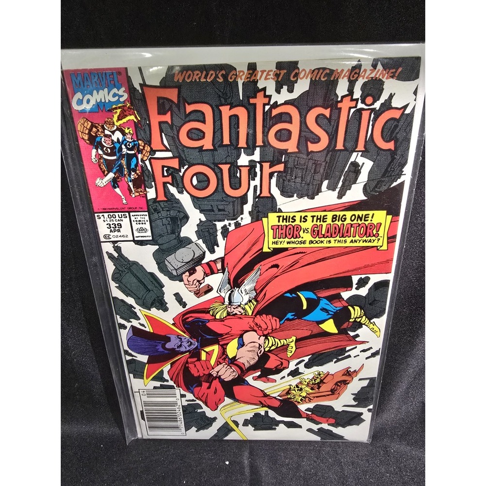 Fantastic Four #339 Thor vs Gladiator, Published April 1990 by Marvel Comics